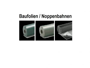 Baufolien, Noppenbahnen