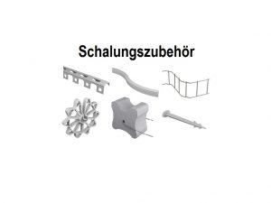 Abstandshalter, Abschalungen, verlorene Schalungen