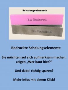 xBedruckte Schalung